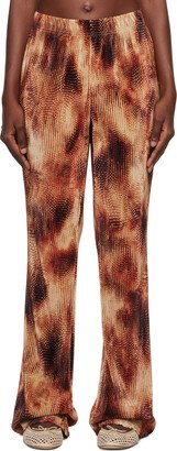 Brown Printed Leggings