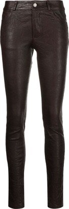 Phlame skinny leather trousers