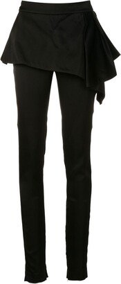 Layered Skinny-Fit Silk Trousers