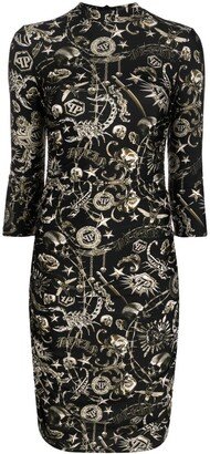 Scorpion-print mini dress