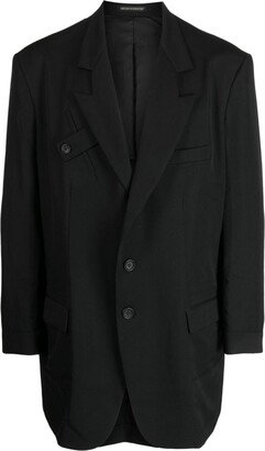 Long-Sleeve Single-Breasted Blazer