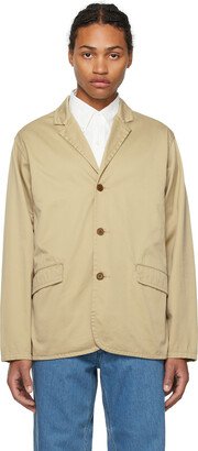 Beige Three-Button Blazer