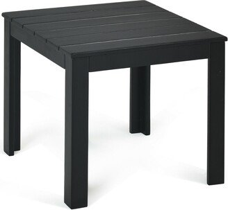 Wooden Square Patio Coffee Bistro Table-Black - 18