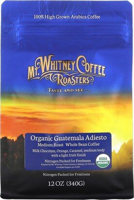 Mt. Whitney Coffee Roasters Organic Guatemala Adiesto, Whole Bean Coffee, Medium Roast, 12 oz (340 g)