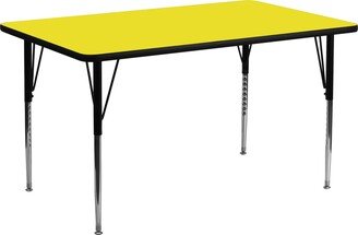 Lancaster Home 30''W x 72''L Rectangular HP Laminate Activity Table - Adjustable Legs