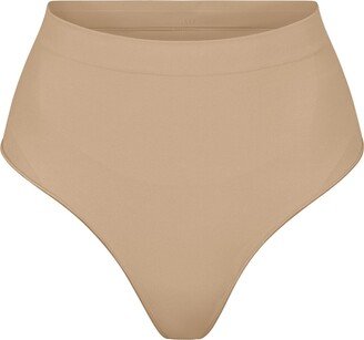 Seamless Sculpt Mid Waist Thong | Clay