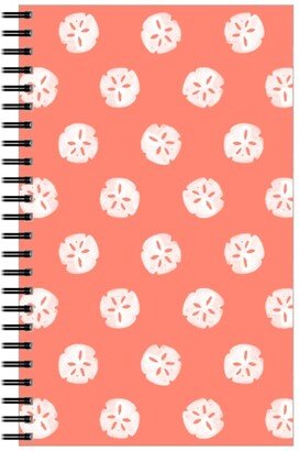 Notebooks: Sand Dollars - Coral Notebook, 5X8, Orange