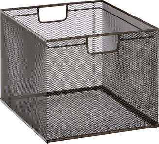 Stackable Mesh File Crate Graphite