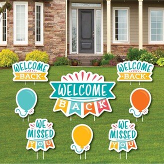 Big Dot Of Happiness Welcome Back - Outdoor Lawn Decor - We Missed You Yard Signs - Set of 8