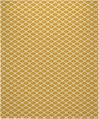 Fleece Photo Blankets: Stella Ikat - Yellow Blanket, Fleece, 50X60, Yellow