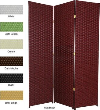 Handmade 6' Woven Fiber Frameless Room Divider