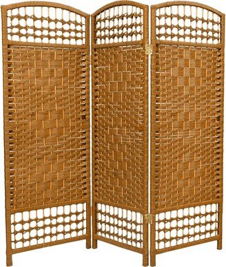 Handmade 4' Fiber Weave Room Divider