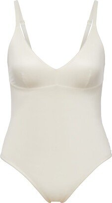 Shaping Satin Thong Bodysuit-AC