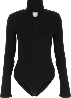 Cut-Out Long-Sleeved Bodysuit