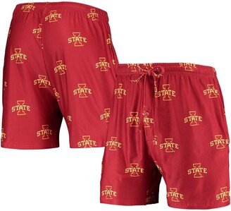 Men's Concepts Sport Cardinal Iowa State Cyclones Flagship Allover Print Jam Shorts