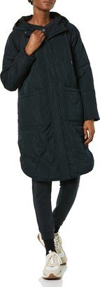 Women's Water Repellent Recycled Polyester Mid-Length Quilted Hooded Coat (Available in Plus Size) (Previously Amazon Aware)