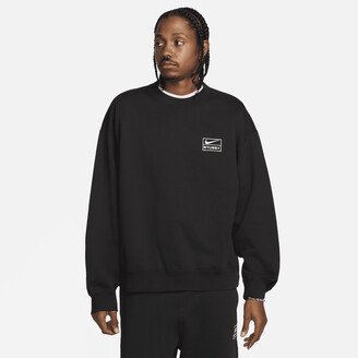 Unisex x Stüssy Washed Fleece Crew in Black