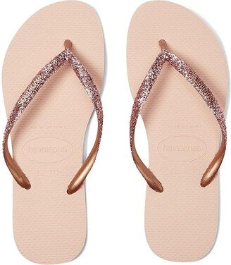 Slim Glitter II Flip Flop Sandal (Ballet Rose/Golden Blush) Women's Shoes