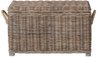 Salim Grey Natural Rattan Storage Trunk - 29.9