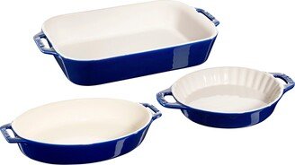 Ceramic 3 Piece Mixed Baking Dish Set