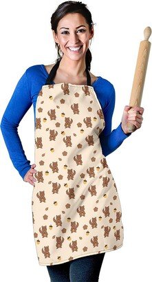 Squirrel Pattern Apron - Printed Print Custom With Name/Monogram Perfect Gift For Lover