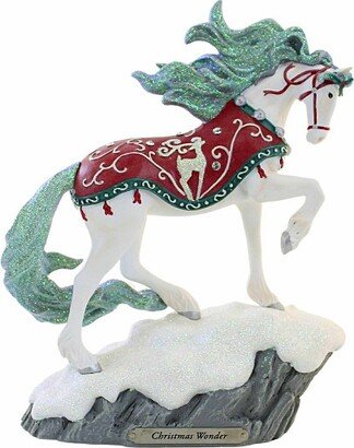 Trail Of Painted Ponies Christmas Wonder - One Figurine 9.25 Inches - Sparkling Snow Bedazzled Saddle - 6012847 - Polyresin - Multicolored