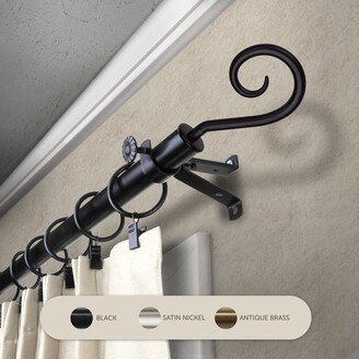 InStyleDesign Curve Adjustable Curtain Rod 13/16 inch dia.