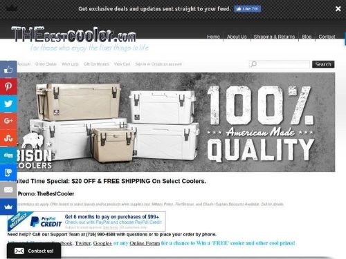 Thebestcooler Promo Codes & Coupons