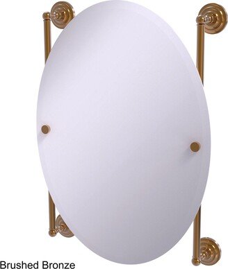 Que New Collection Oval Frameless Rail Mounted Mirror