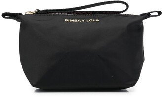 Bimba y Lola Small Logo-Print Trapeze-Body Makeup Bag