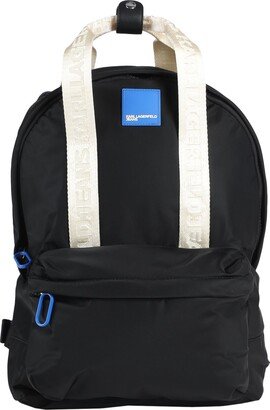 KARL LAGERFELD JEANS Nylon Md Backpack Patch Backpack Black