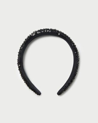 Marina Black Sequin Puffy Headband