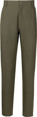 Straight-Leg Cotton Trousers-BE