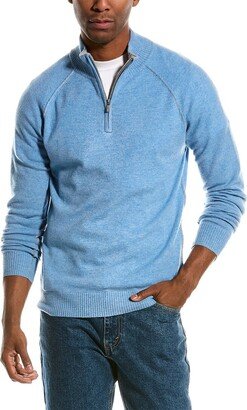 Wool & Cashmere-Blend 1/4-Zip Mock Sweater