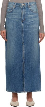 Blue Leif Denim Maxi Skirt