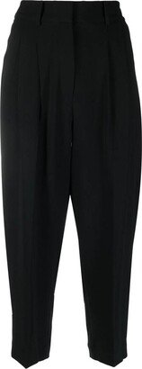 High-Waisted Cropped Detail Pants