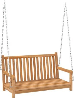 Swing Bench Solid Teak Wood 44.9x23.6x25.2