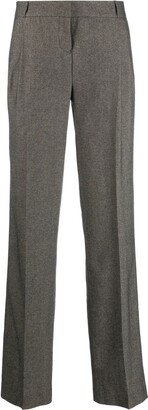 Pleated Straight-Leg Trousers-AG