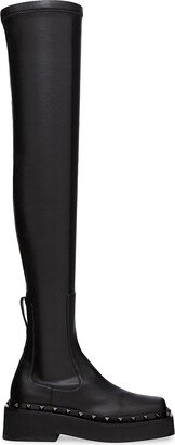 Rockstud M-Way Over-The-Knee Boots In Stretch Synthetic Material 50MM