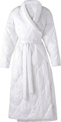 Robe Satin Diamond Quilted Down Alternative Puffer Robe