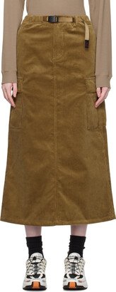 Beige Cargo Maxi Skirt