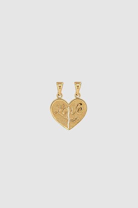 Love Heart Charm in 14k Gold