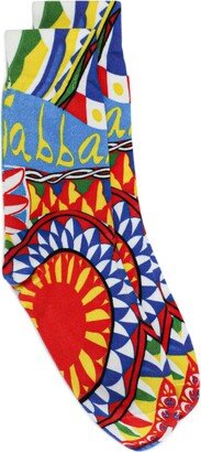 Abstract-Pattern Ankle Socks-AA