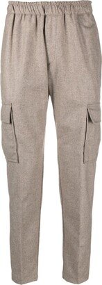 Tapered-Leg Wool-Blend Trousers