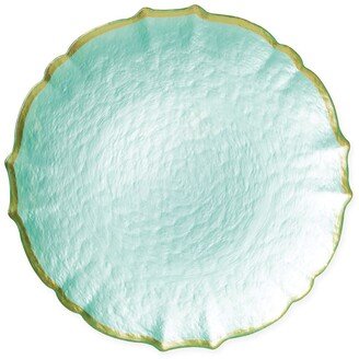 Baroque Glass Aqua Service Plate/Charger