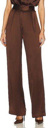 Wide Leg Trouser in Brown