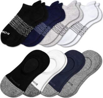 Men's Ankle & Cushioned No Show Sock 8-Pack - Solids Mix - Large - Cotton