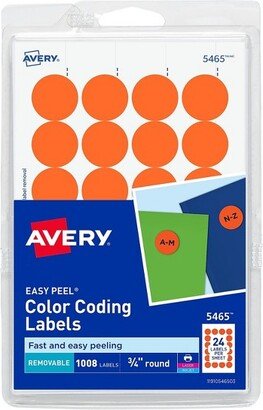 Laser/Inkjet Identification & Color Coding Labels 0.75Dia. Orange 166744