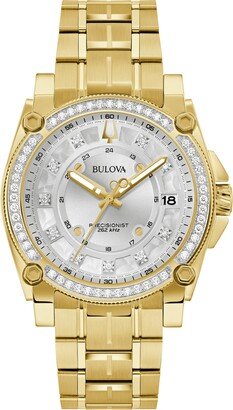 Men's Precisionist Champlain Diamond (3/4 ct. t.w.) Gold-Tone Stainless Steel Bracelet Watch 40mm