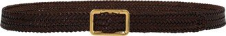 Logo Braided Leather Belt-AA